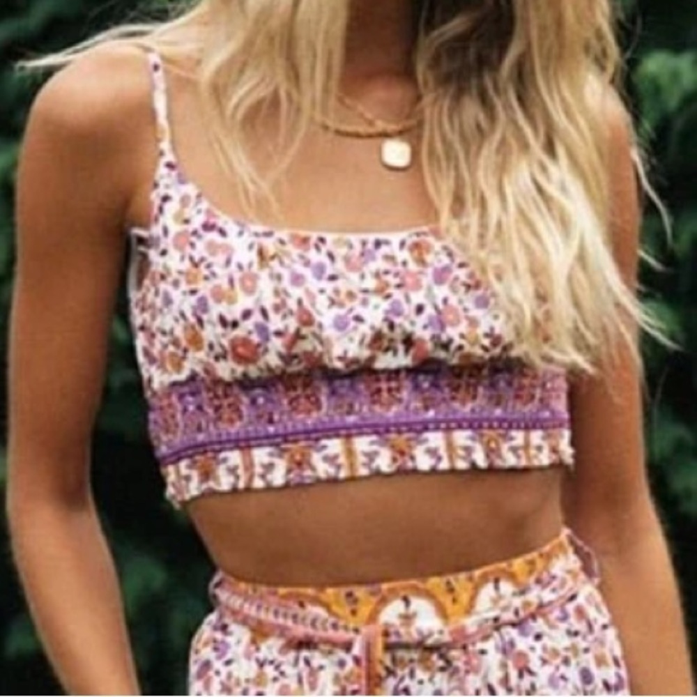 Sophie and Trey Womens 60s Style Flower Child Top Size Small